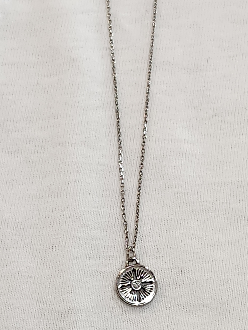 Silver Sunburst Pendant Necklace - Women Jewelry